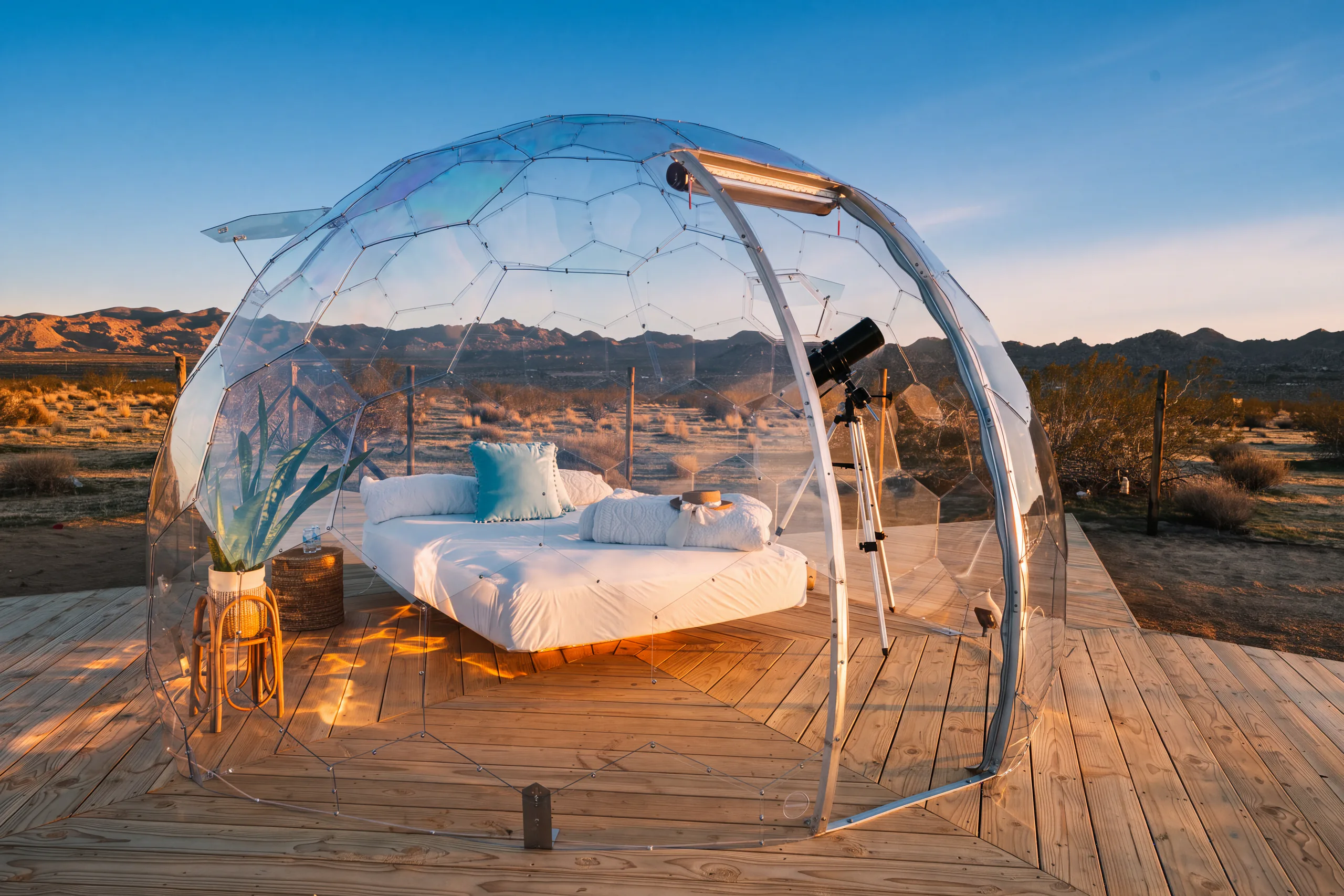 Stargazing dome interior